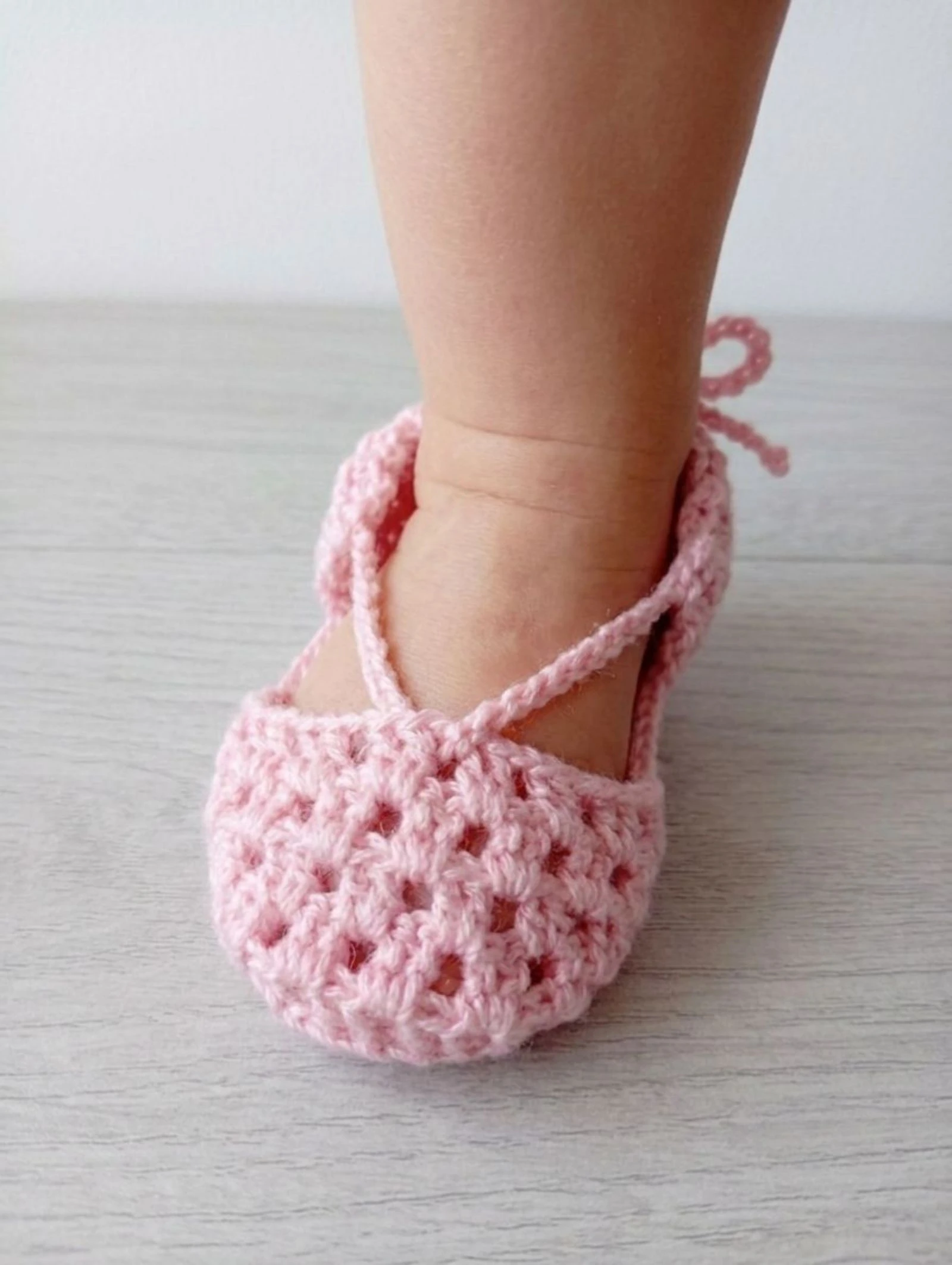 Sandalias crochet bebe 0-3 M Baby Ballerina Shoes Handcrafted Coquette Booties